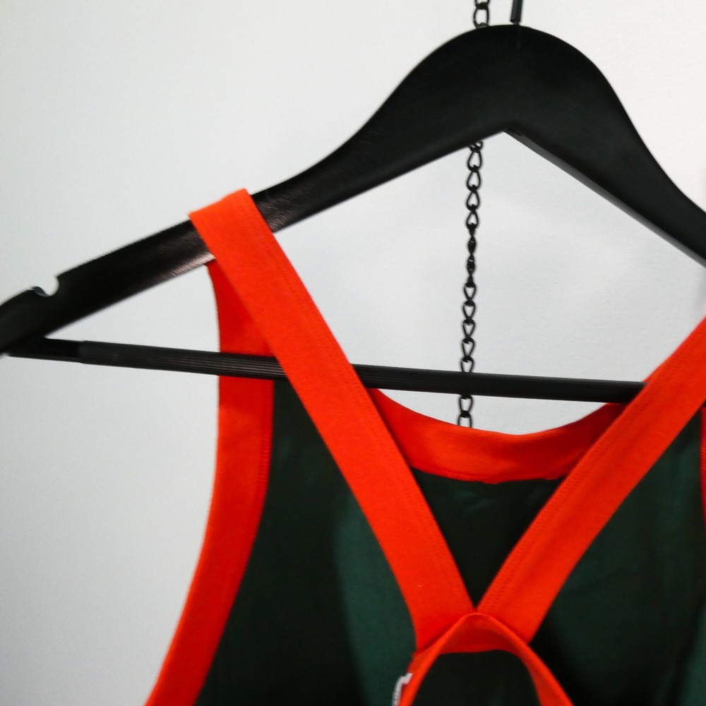'47 Brand Tank Top Women Small University of Miami Hurricanes Green Orange Crop - Picture 7 of 8